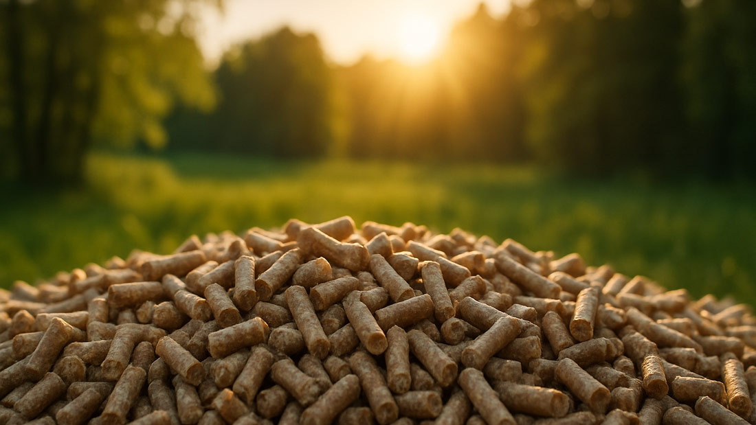 Holzpellets in der Natur